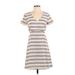 Traffic People Casual Dress: Gray Marled Dresses - Women's Size Small