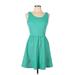 Love...ady Casual Dress: Teal Dresses - Women's Size Large