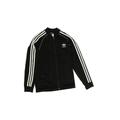 Adidas Track Jacket: Below Hip Black Solid Jackets & Outerwear - Kids Girl's Size Medium
