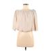 Michael Stars 3/4 Sleeve Blouse: Tan Tops - Women's Size Medium