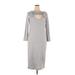 Banana Republic Factory Store Casual Dress - Sweater Dress: Gray Marled Dresses - Women's Size X-Large
