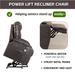 Lift Chair Recliners, Electric Power Recliner Chair Sofa for Elderly, Massage and Heat, for Living Room, Bedroom, Black