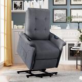 Power Lift Chair with Adjustable Massage Function, Recliner Chair, Power Lift Recliners, Stratolounger Recliners, Dark Gray