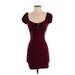 Forever 21 Casual Dress - Mini: Burgundy Dresses - Women's Size Small