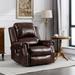 38" Wide Faux Leather Manual Glider Standard Recliner