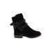 Red Circle Ankle Boots: Black Shoes - Women's Size 8