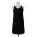 Saint Tropez West Casual Dress - Shift: Black Solid Dresses - Women's Size X-Large