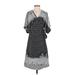 Jessica Simpson Casual Dress - Wrap: Gray Paisley Dresses - New - Women's Size Small