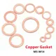 100/50/10pcs Sealing Ring Copper Flat Washer O Round Gasket M5 M6 M8 M10 M12 M14 Solid Shims Pad