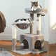 Cat Tree Cat Tower with Large Hammock 2 Styles Cat Activity Tree with Sisal Cat Scratching Post