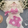 Nuovi set Bikini da spiaggia in 3 pezzi per donna donna e Bikini top pantaloncini costume da bagno