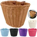 Cestino per bici cestino per bicicletta in vimini in Rattan cestino per manubrio anteriore adesivo intrecciato a mano custodia per bicicletta cestino portaoggetti per Riding