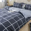 3pcs set Nordic Single Double Flat Sheet Duvet Cover Pillowcase Soft Microfiber Full Queen Size Bed