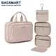 BAGSMART Travel Toiletry Bag Hanging Travel Makeup Organizer Cosmetic Bag Makeup Bag for Full Sized