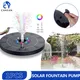 1.5W Solar Fountain Pump with 6 nozzles Solar Bird Bath Fountain Garden Decoration Floating Garden