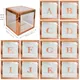 Rose Gold A-Z letter Name Transparent Balloon Box BABY ONE Boy Girl Party Gift Box Wedding