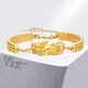 Vnox Chinese Fengshui Pixiu Bracelets Gold Color Solid Metal Ancient Coin Money Wealth Cuff Bangle