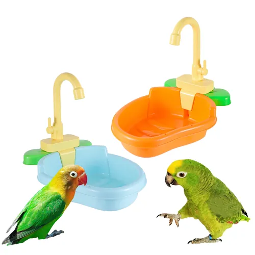 1pc Papagei Dusch becken Haustier Vogelkäfig automatische Badewanne Vogel feder Reinigung Badewanne