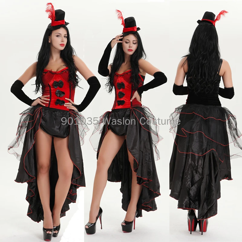 Burlesque Kostüm Limousine Mädchen Kostüm Damen Kostüm Mädchen Tanz Outfit Top Rock Hut Handschuhe