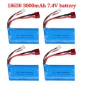 18650 Lipo Batterie 7.4V 3000mah Pour Wltoys 144001 A959-B A979-B K929-B RC Voiture Pour Wltoys