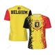 Exclusive design Belgium Flag Grain 3D Printed Men For Running Bike Soccer Tennis Fitness Sports