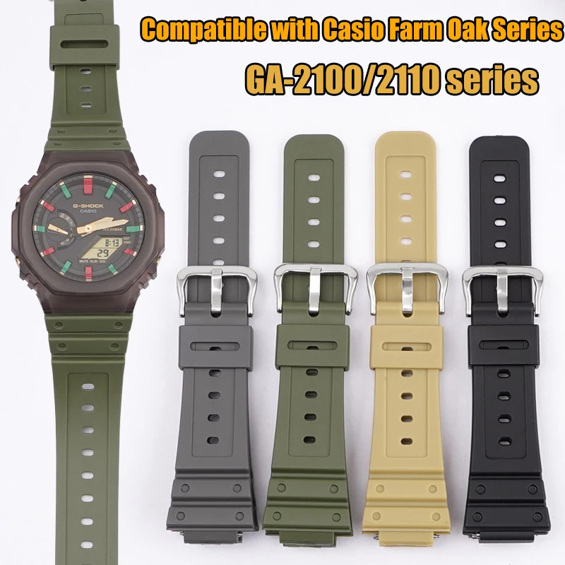Harz Gummiband für Casio G-SHOCK GA-2100 GA-2110 TPU Schnell verschluss Sport Männer Frauen Uhren armband Zubehör 16mm Image