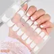 16 Tips Nail Gel Uv Stickers Semi-Cured French Nail Polish Stickers Full Cover Self-adhesive