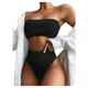 Weiblicher Badeanzug Strand kleidung Frauen Bandeau Bandage Bikini Set Push-up brasilia nische Bade