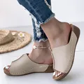 Sandales d'été à enfiler pour femmes chaussures basiques pantoufles à la mode chaussures