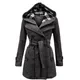 Winter Woolen Coats for Women Belt Hooded Overcoats Office Ladies Elegant Business Fashion Female