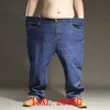 Große Herrenjeans 200 kg plus Größe 10XL 11XL 12XL 13XL Herbst- und Winterhose große Stretch gerade 50 54 56 58 schwarze Jeans