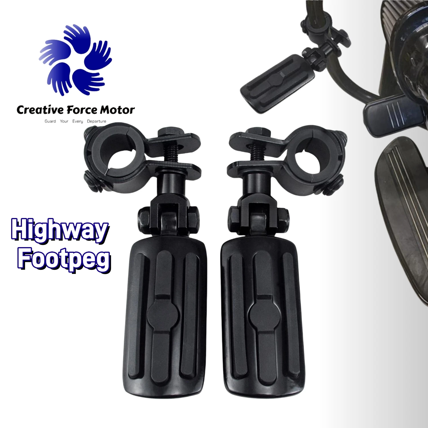 Moto poggiapiedi 1-1/4 "Bar Mount Highway morsetto pedane per Harley Honda Yamaha Kawasaki Davidson Street Glide CVO Road King Electra accessori moto