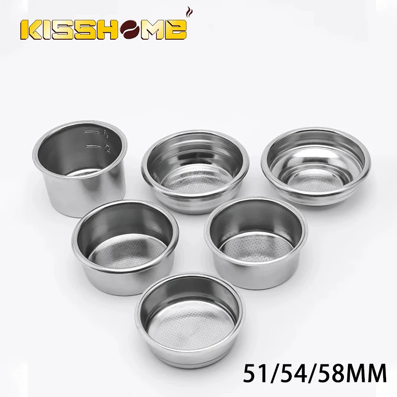 Kaffeefilterkorb 51 mm 54 mm 58 mm druckloser Ersatz für Delonghi Breville E61 Siebträger Espressomaschine Zubehör Image
