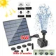 Solar Fountain Pump Replaceable with 6 Nozzles Pond Fountain Water Pump Easy Installation Portable