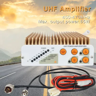 Amplificateur de puissance UHF 400-470MHz puissance de sortie 75-85W 8 niveaux de puissance