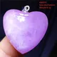 Pendentif en perles Kunzite violette naturelle pour femmes et hommes collier rond d'amour cristal