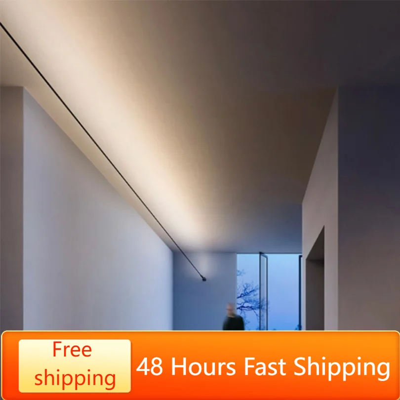 Moderne Led Lineare Skyline Lichter Eingang Linie Wohnzimmer Shop Dekoration Wand Lampen Leuchte Kunst Hause Hintergrund Decke Kabel Image