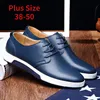 Männer Leder Casual Schuhe Marke Komfortable Kleid Schuhe für Männer Lace Up Oxfords Schuhe Mode Mokassins Homme Plus Größe 38-50