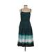 White House Black Market Casual Dress - Midi Square Sleeveless: Green Dresses - Women's Size 6