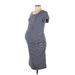 Isabel Maternity Casual Dress: Blue Dresses - Women's Size Large
