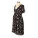 Gap - Maternity Casual Dress - Wrap V Neck Short sleeves: Black Dresses - Women's Size X-Small