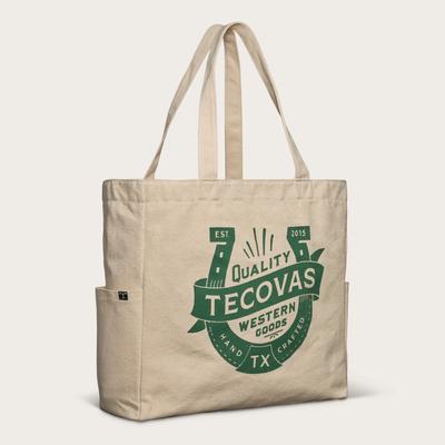 Tecovas Canvas Logo Tote Bag, Natural