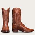 Tecovas Men's The Dillon Cowboy Boots, Round Toe, 12" Shaft, Pecan, Caiman, 1.5" Heel, 11.5 D