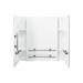 Sterling by Kohler Accord 55" H x 32" D Three Panel Shower Wall Composite, Stainless Steel | 55.25 H x 60 W x 32 D in | Wayfair 71154113-0