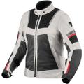 Revit Tornado 4 H2O impermeabile Giacca tessile moto da donna, nero-argento, dimensione 36 per donne