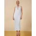 Women's Bryony Pleated Shift Dress in Gardenia / XXS | BCBGMAXAZRIA