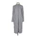Madewell Casual Dress - Shirtdress Collared Long sleeves: Blue Checkered/Gingham Dresses - New - Women's Size X-Small