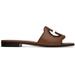 Brown Interlocking G Flat Sandals