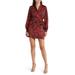 Lost + Wander Helene Floral Long Sleeve Satin Wrap Minidress