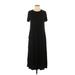 Sugar Lips Casual Dress - DropWaist: Black Solid Dresses - Women's Size Small